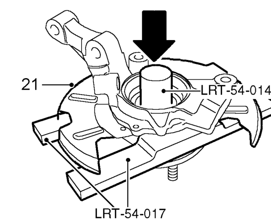 Remove 3 screws securing brake disc shield.