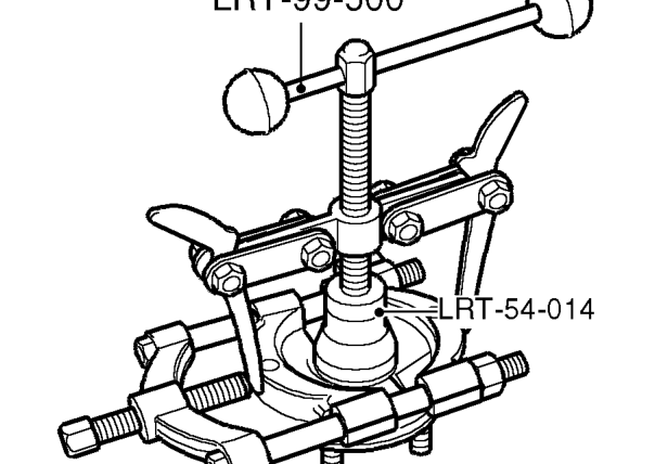 Position drive flange in a vice.