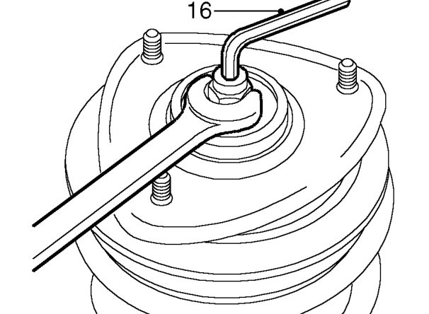 Position damper and spring assembly to spring compressor and locate in arms.