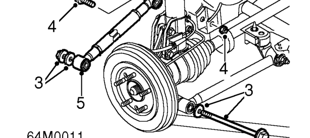 Transverse link - adjustable - rear – Remove road wheel(s).