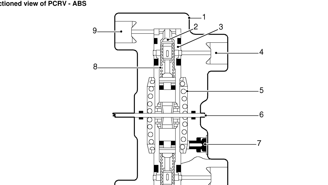 Sectioned view of pcrv - abs