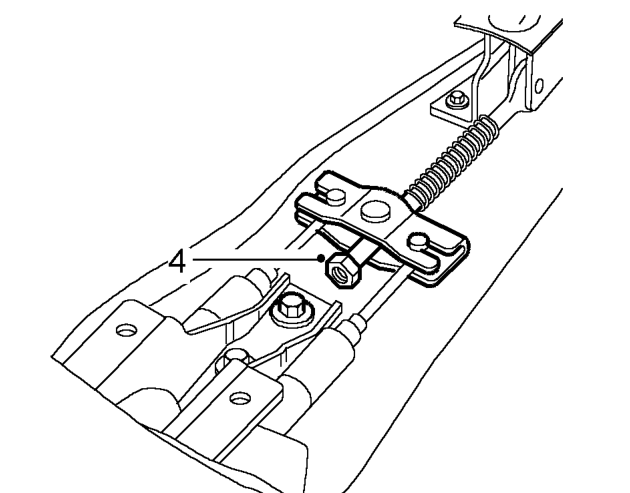 Cable - handbrake – Apply handbrake one notch.
