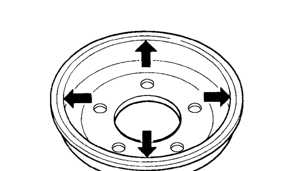Brake drum - rear – Renew brake drum if scored, grooved or cracked.