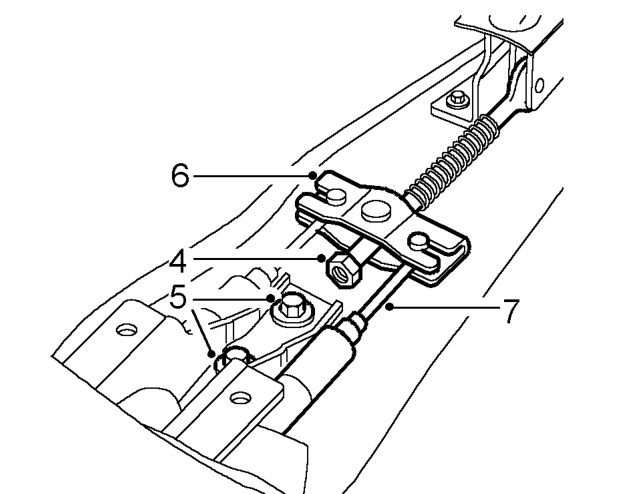 Cable - handbrake – Remove rear console. See BODY, Interior trim components.