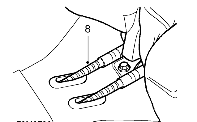 Cable - handbrake – Release cable from equalizer plate.