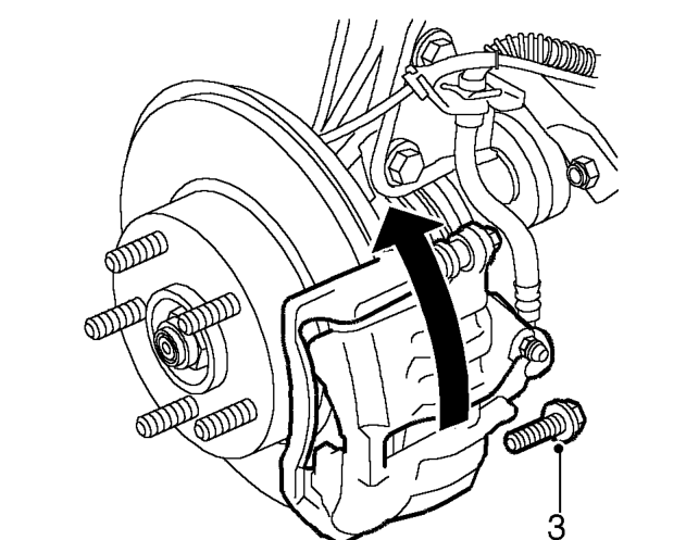 Brake pads - front set – Remove road wheel(s).
