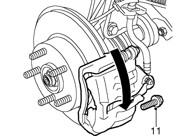 Fit pads to caliper bracket.