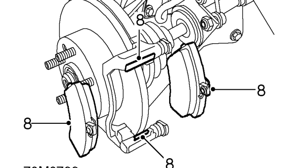 Housing - caliper - front – Remove caliper housing from carrier.