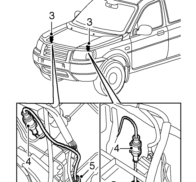 Sensor and harness - abs - front – Remove wheel arch liner. See BODY, Exterior fittings.