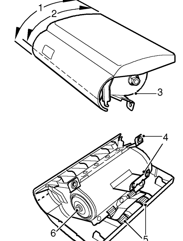 Passenger’s airbag module components – Fixing