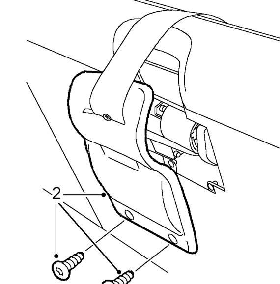 Seat belt - centre - rear - 5 door – Remove RH rear seat. See BODY, Seats and seat belts.