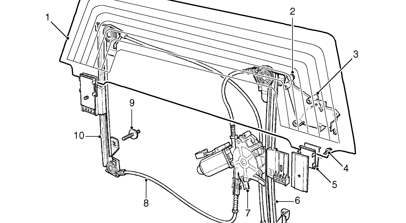 Tail door window regulator