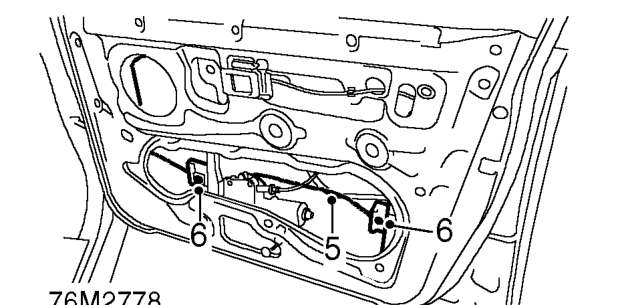 Glass - front door – Remove door speaker.