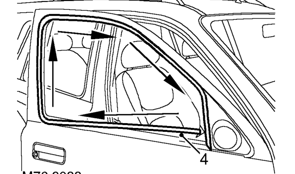 Seal - glass channel - front – Remove inner seal.