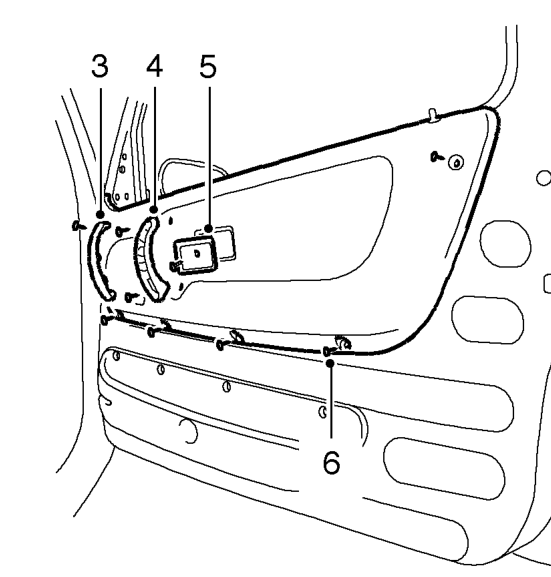 Casing - front door - 3 door – Disconnect Lucars and remove cheater panel.