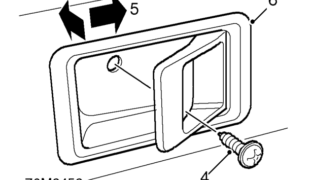 Casing - front door - 5 door – Remove cheater panel.
