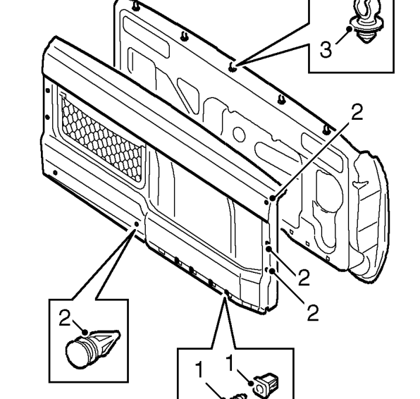 Casing - tail door – Service repair no - 76.34.10