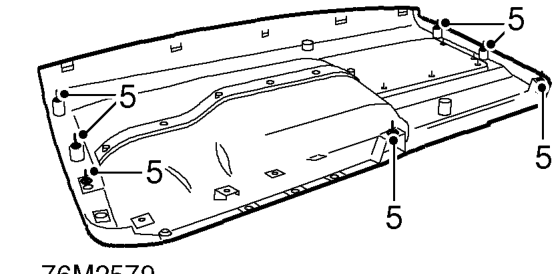 Casing - tail door – Release 5 clips securing top of casing.