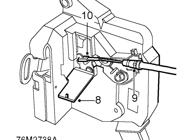 Latch - front door - 3 door – Remove latch from aperture.