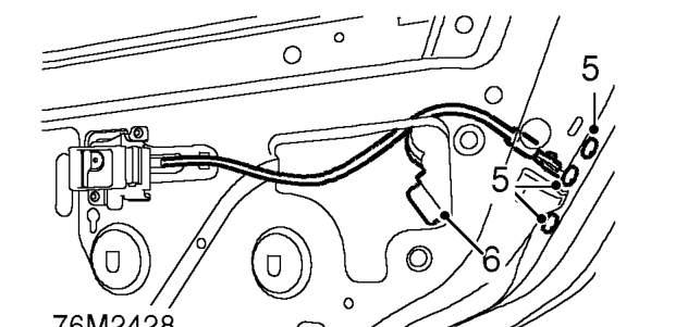 Latch - rear door – Disconnect multiplug from latch.