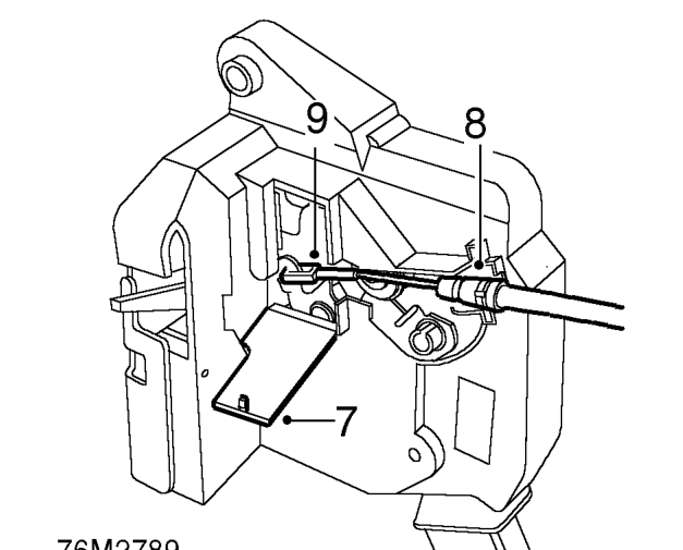 Latch - rear door – Remove latch through aperture.