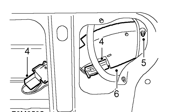 Latch - tail door – Release door latch to access harness clips and multiplugs.