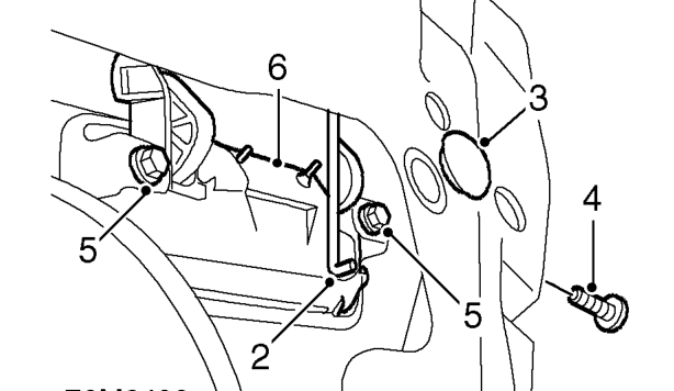 Handle - exterior - rear door – Remove rear door water shedder. See this section.