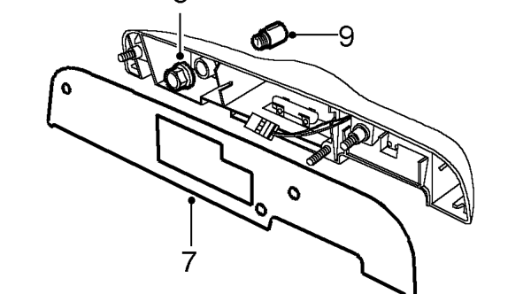 Handle - exterior - tail door – Disconnect multiplug from locking mechanism and remove handle.