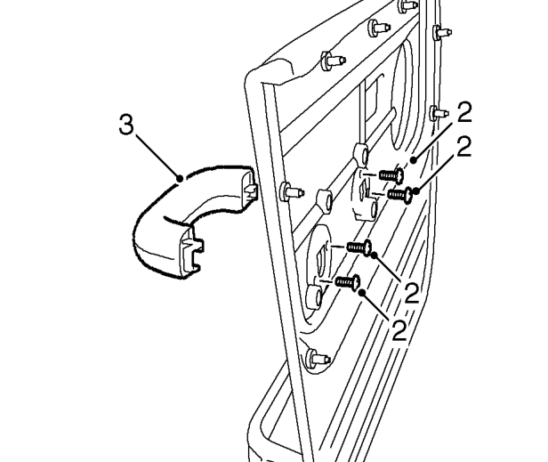 Door pull - front – Remove front door casing. See this section.