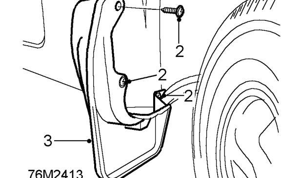 Mud flap - front – Service repair no - 76.10.83
