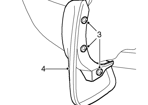 Mud flap - rear – Remove road wheel(s).
