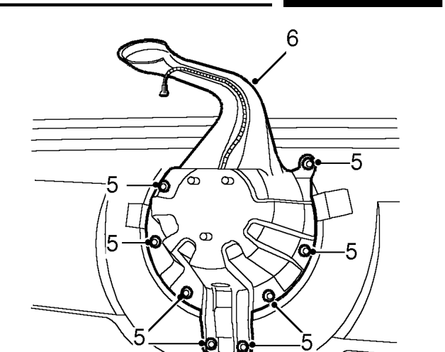 Mounting bracket - spare wheel – Remove spare wheel from mounting bracket.