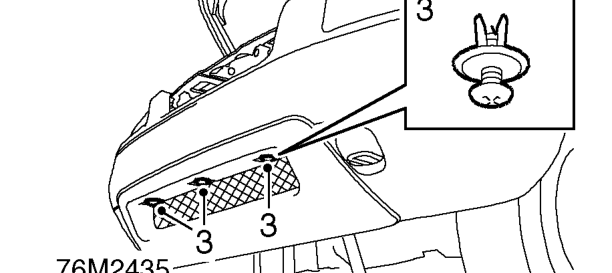 Bumper valance - front – Remove 12 screws securing bumper valance to body.