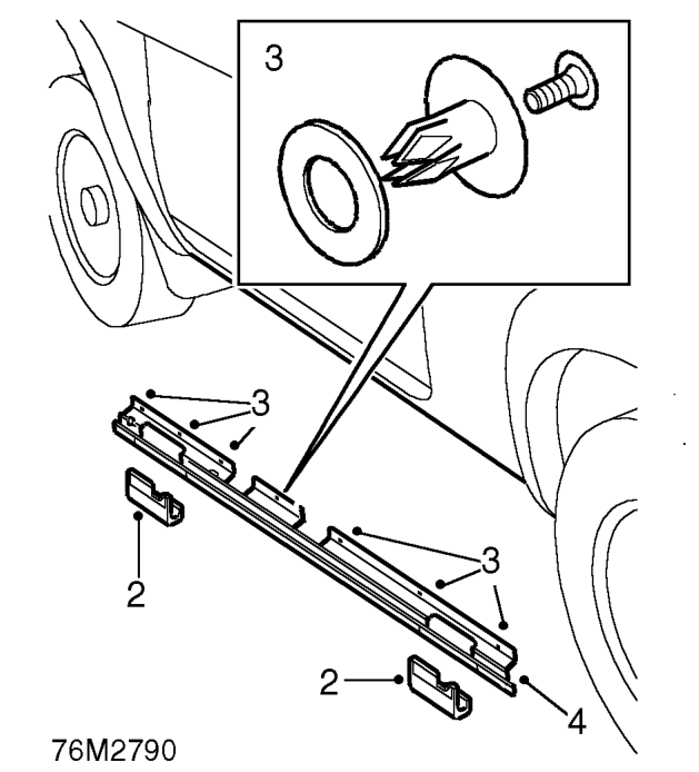 Finisher - sill - lower – Raise front of vehicle.