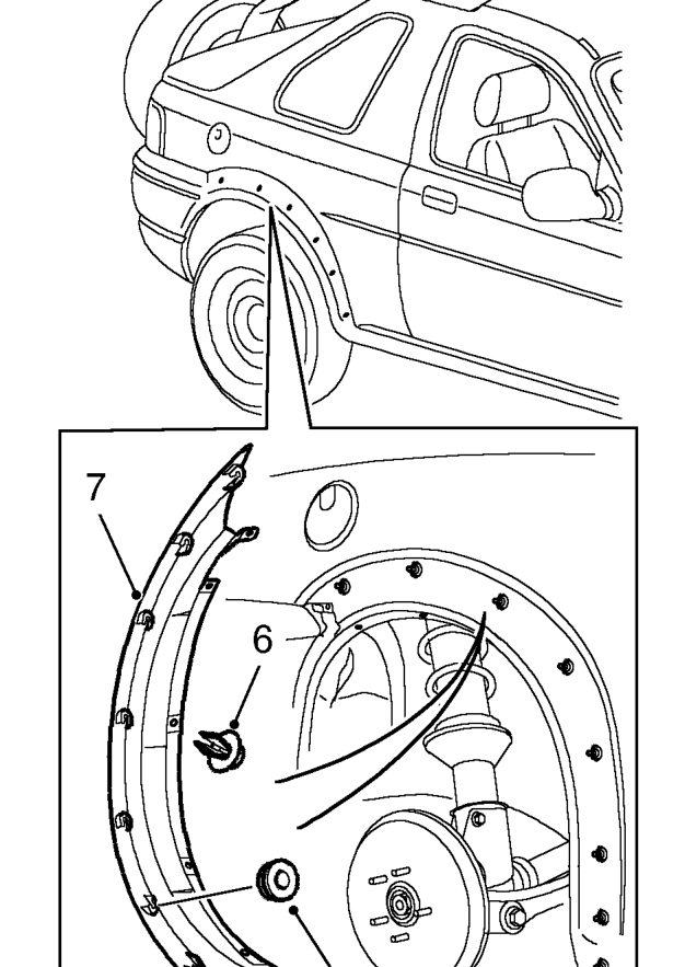 3 door models – Remove fasteners from arch extension.