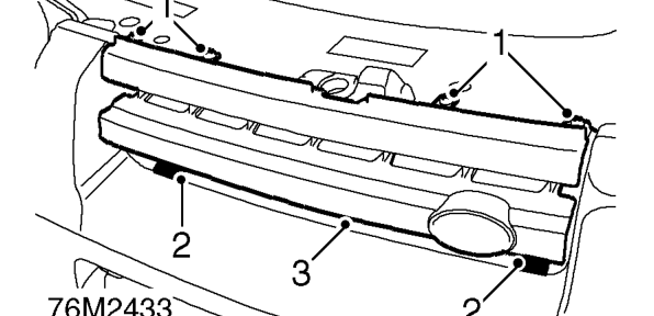 Grille - front – Service repair no - 76.55.03