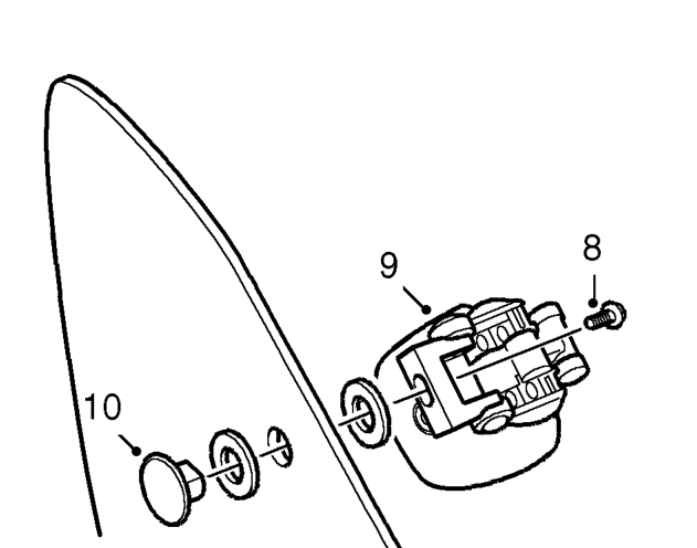 Vent - rear quarter – Remove vent.