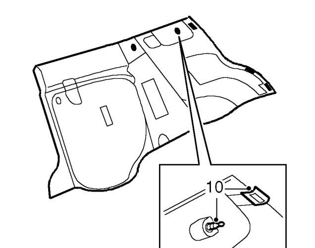 Casing - rear quarter lower - 5 door – Remove trim casing from load space.