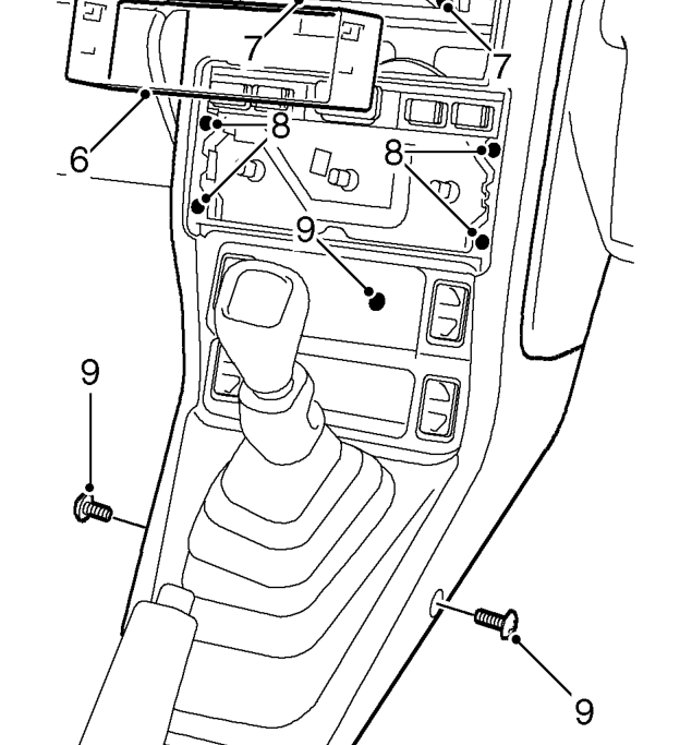 Console - front – Remove heater control panel.