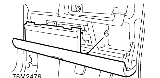 Fascia – Remove 2 screws from steering column lower finisher and remove finisher.