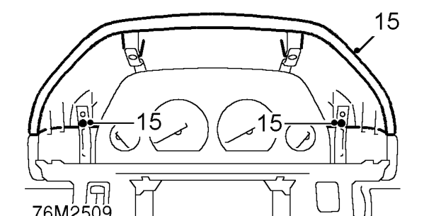 All models: – Remove 4 screws, disconnect 3 multiplugs from switches, and remove instrument bezel finish