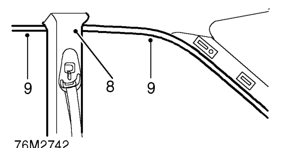 Release roof lamps, disconnect multiplugs and remove roof lamps.