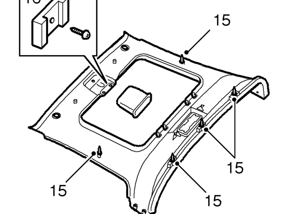 Release sun roof seal and remove headlining.