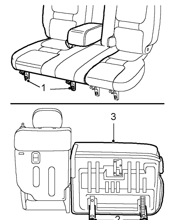 Seat - rh rear - 5 door – Service repair no - 78.10.49/99