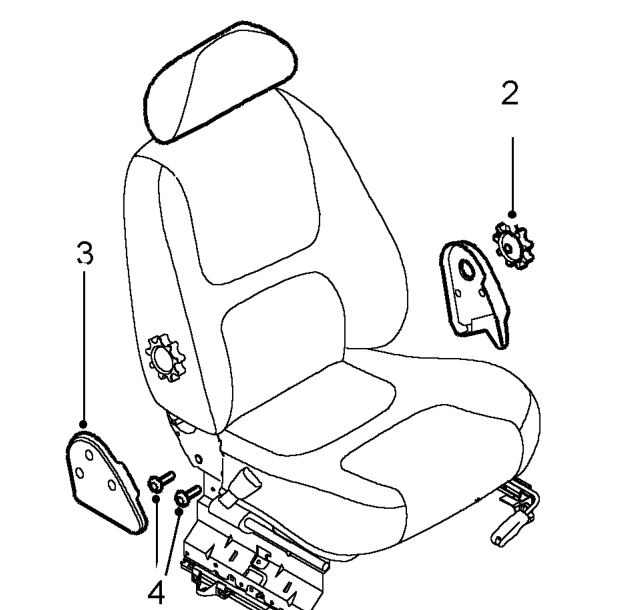 Cushion cover - front seat – Remove front seat. See this section.