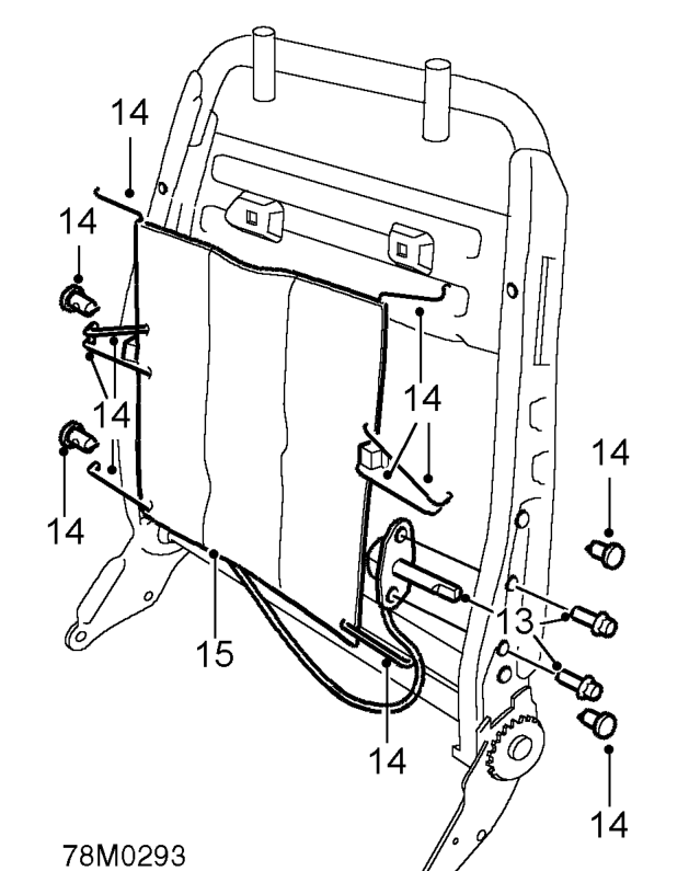Remove squab cover and pad.
