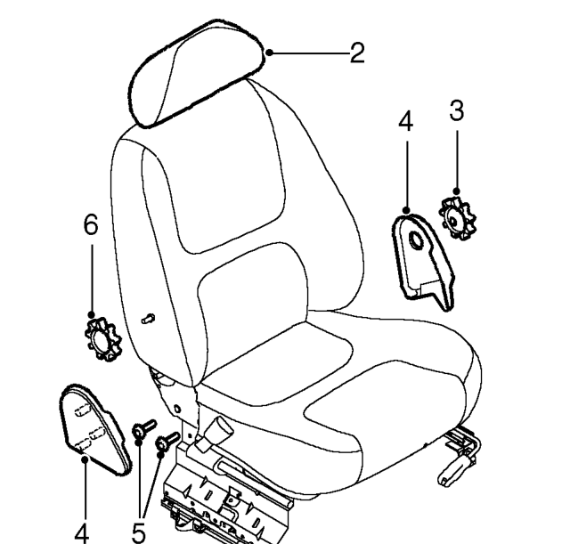 Squab cover - front seat – Remove front seat. See this section.