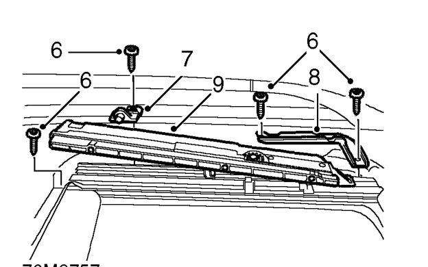Drive cables &amp; slide assemblies – Position sun roof in tilt mode.