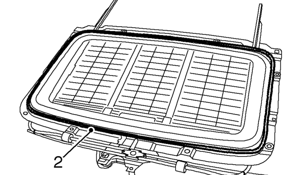 Seal - sun roof tray - 5 door – Remove sun roof assembly. See this section.