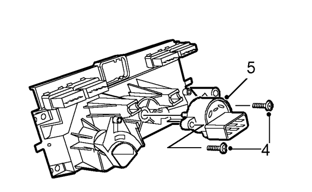 Switch - heater fan – Remove drive shaft from switch.